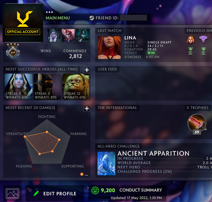 Guardian IV | MMR: 1310 - Behavior: 9200