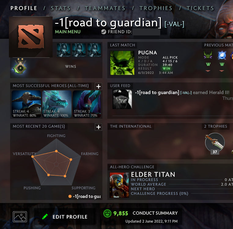 Héraut II | MMR : 110 - Comportement : 9855