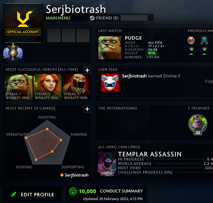 Divin I | MMR : 4750 - Comportement : 10000