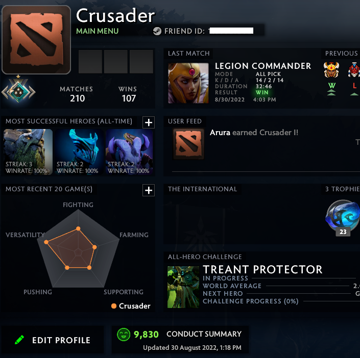 Crusader I | MMR: 1570 - Behavior: 9830