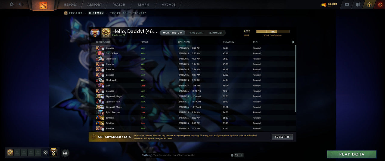 Immortal | MMR: 5676 - Behavior: 11253