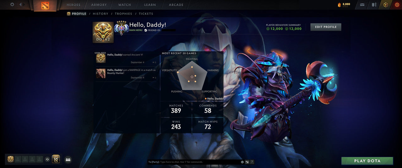 Ancient V - MMR: 4409 - Behavior: 12000