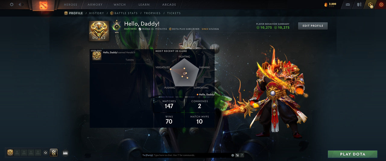 Herald I | MMR: 39 - Behavior: 10275