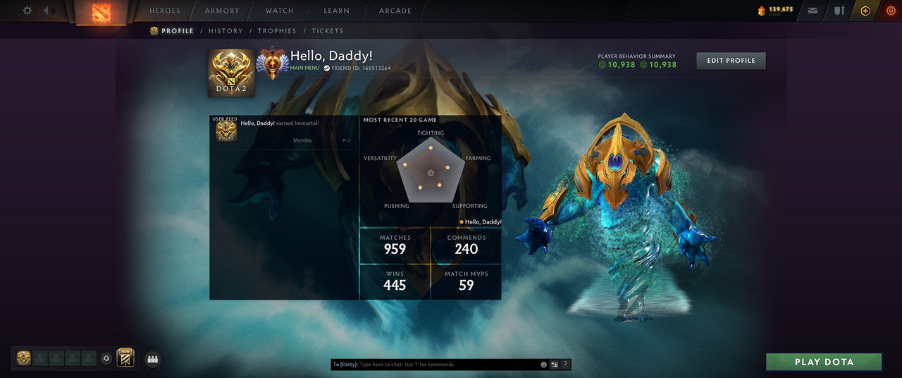 Immortal | MMR: 5625 - Behavior: 10938