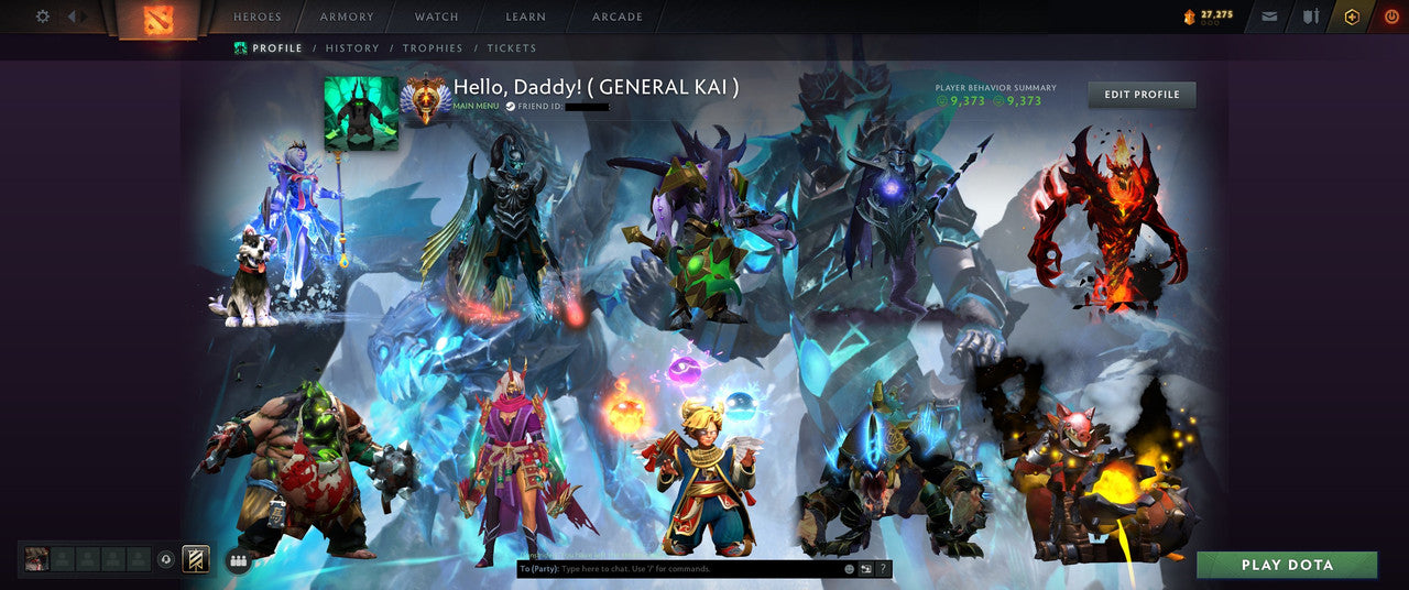 Immortal [ 100 ] | MMR: 12376 - Behavior: 9373