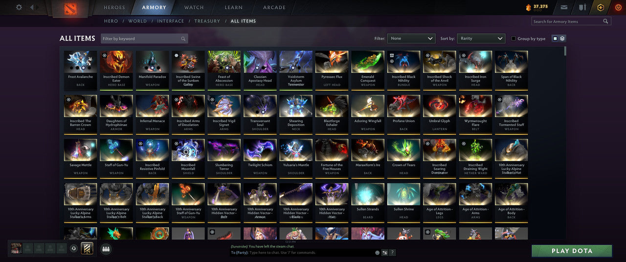 Immortal [ 100 ] | MMR: 12376 - Behavior: 9373