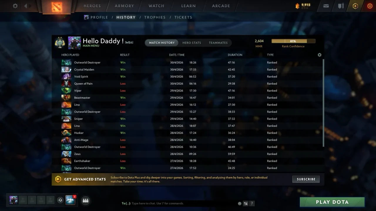MMR: 2600 - Behavior: 10560