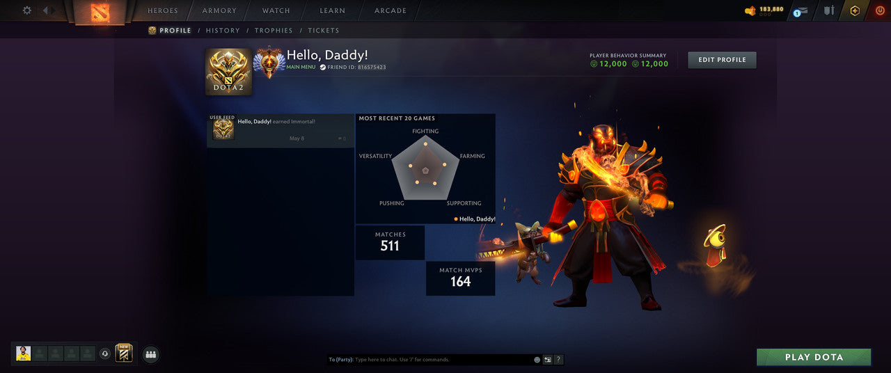 Immortal | MMR: 5643 - Behavior: 12000
