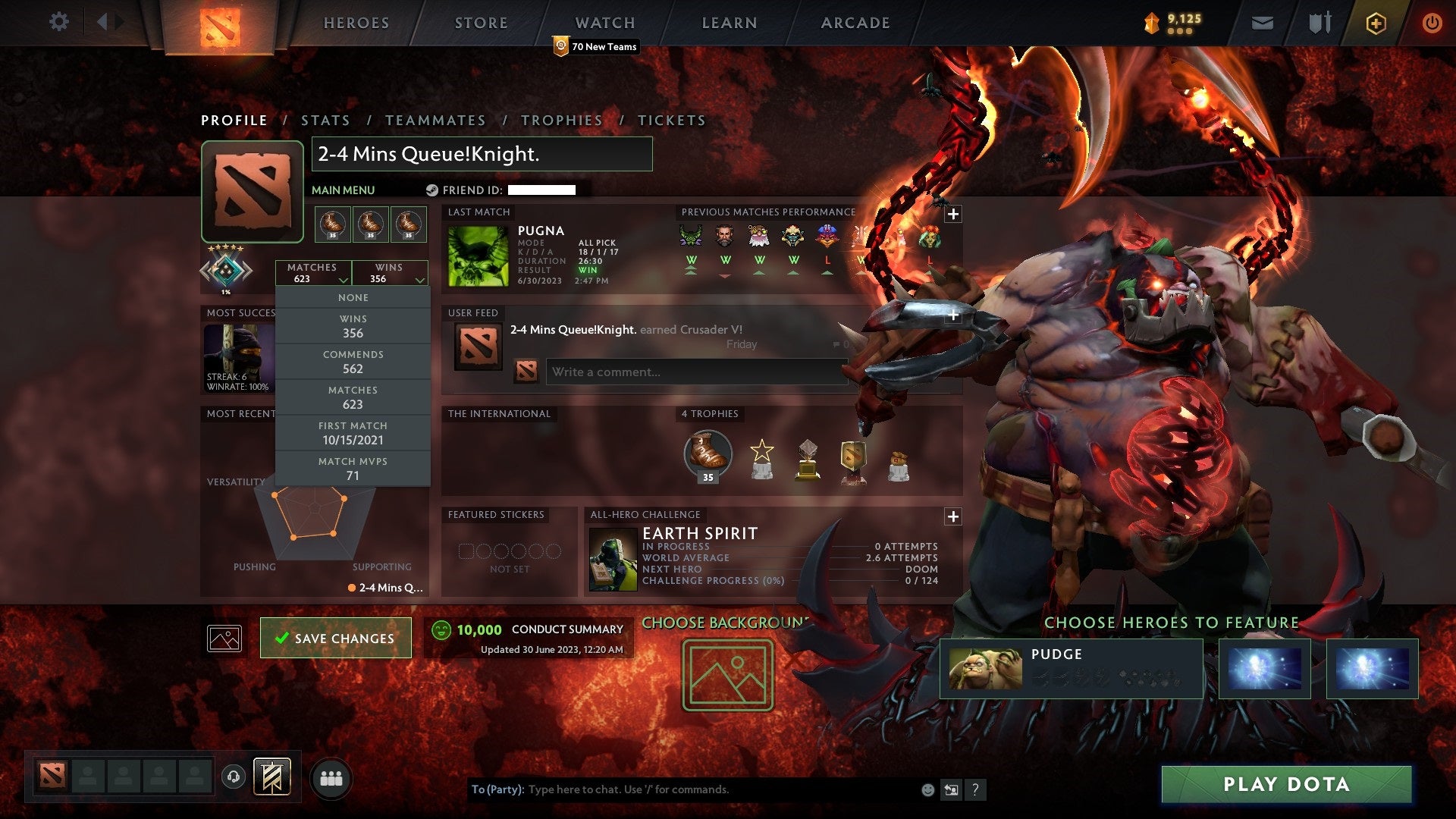 Crusader V | MMR: 2158 - Behavior: 10000