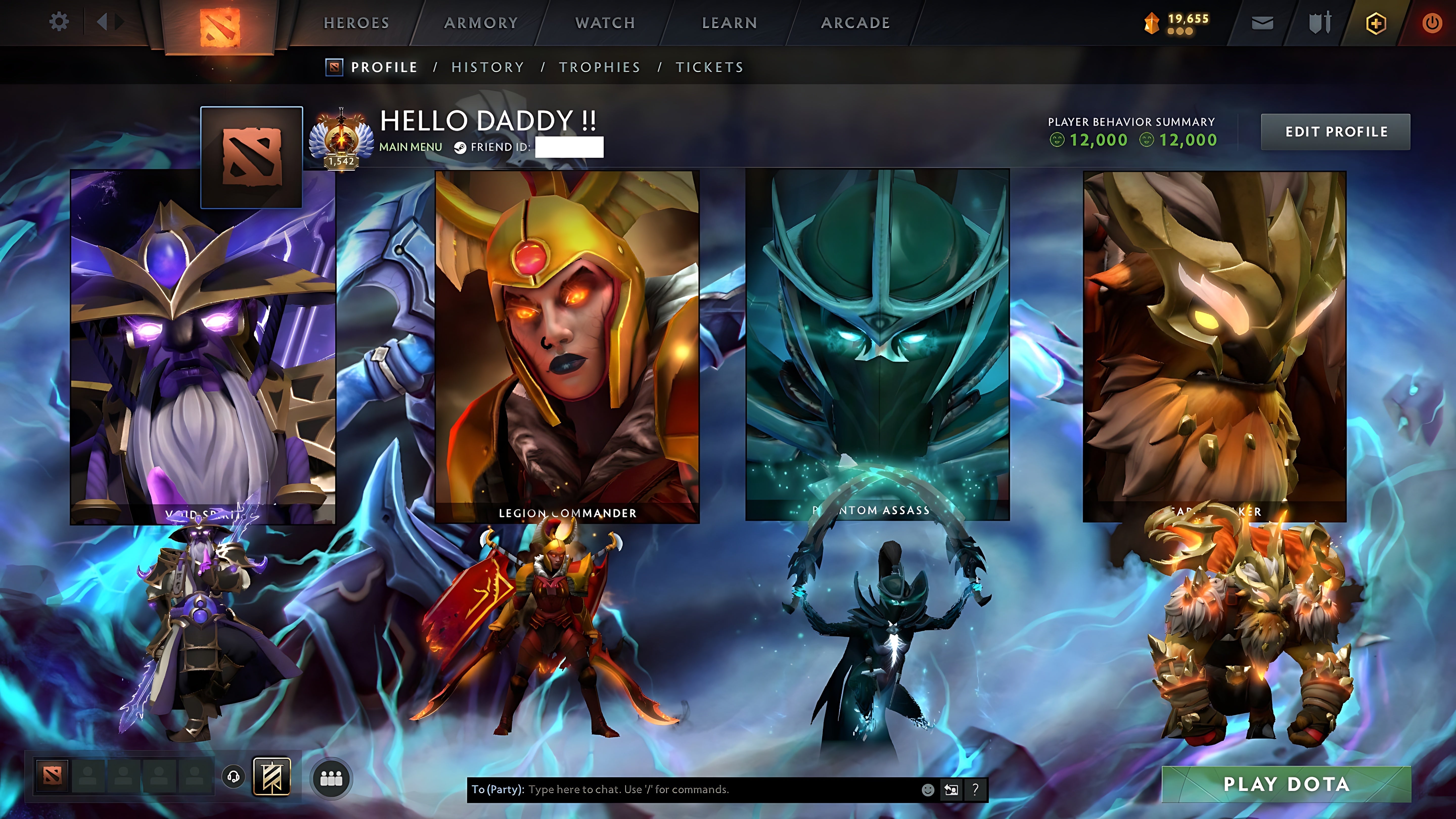 Immortal [ 1500 ] | MMR: 8452 - Behavior: 12000 - Communication: 12000