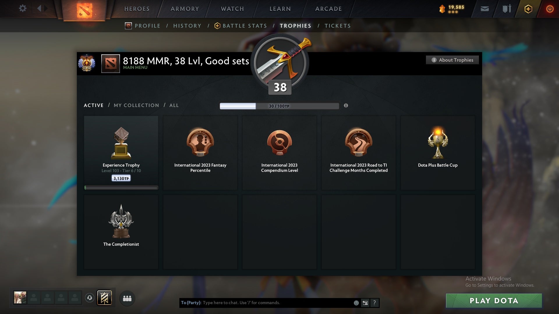 Immortal [Leaderboard] | MMR: 8188 - Behavior: 12000 - Communication: 12000