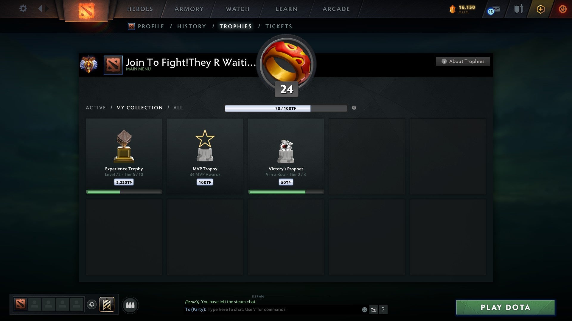 Immortal | MMR: 7045 - Behavior: 10090 - Communication: 10072