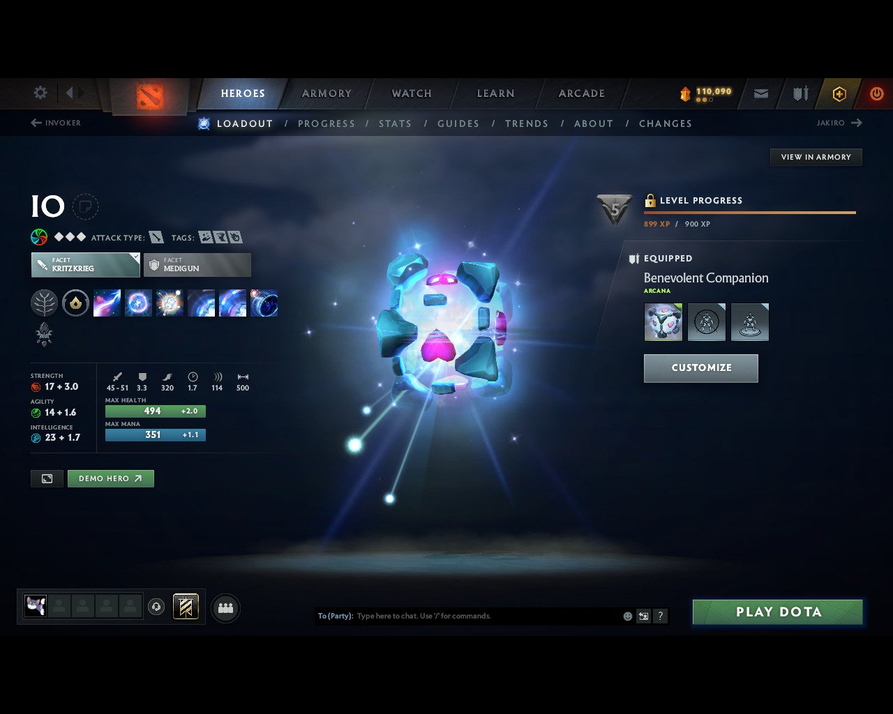 Immortal [1049] | MMR: 8866 - Behavior: 9712