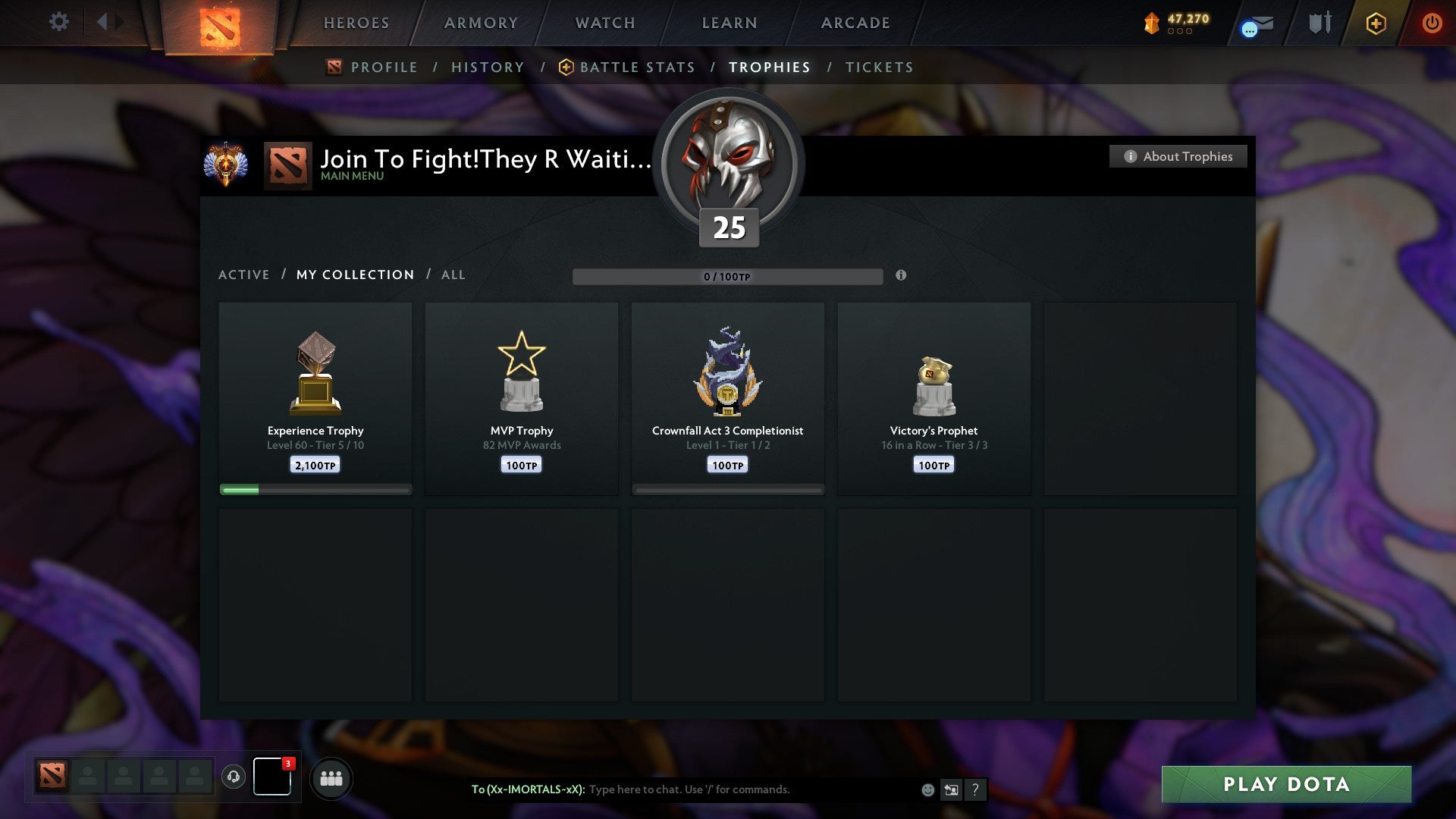 Immortal | MMR: 6425 - Behavior: 10406 - Communication: 10406