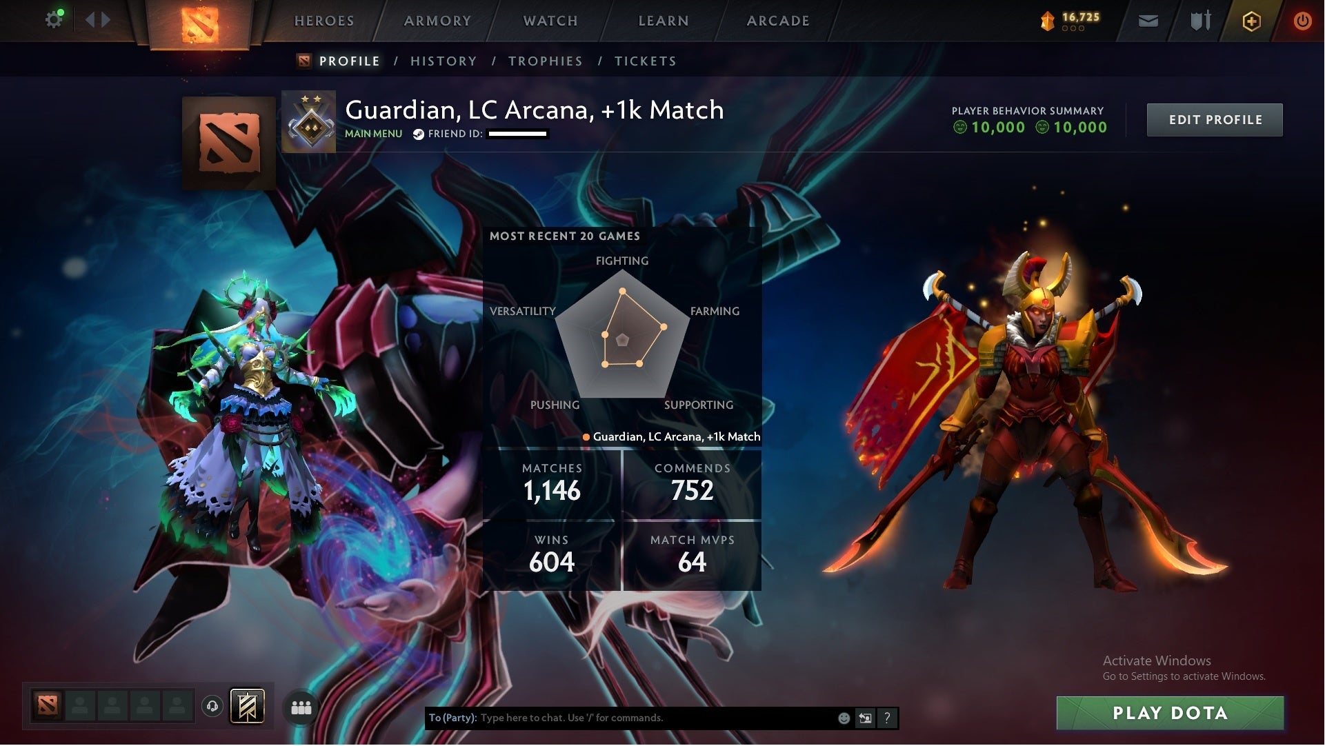 MMR: 800 - Behavior: 10000