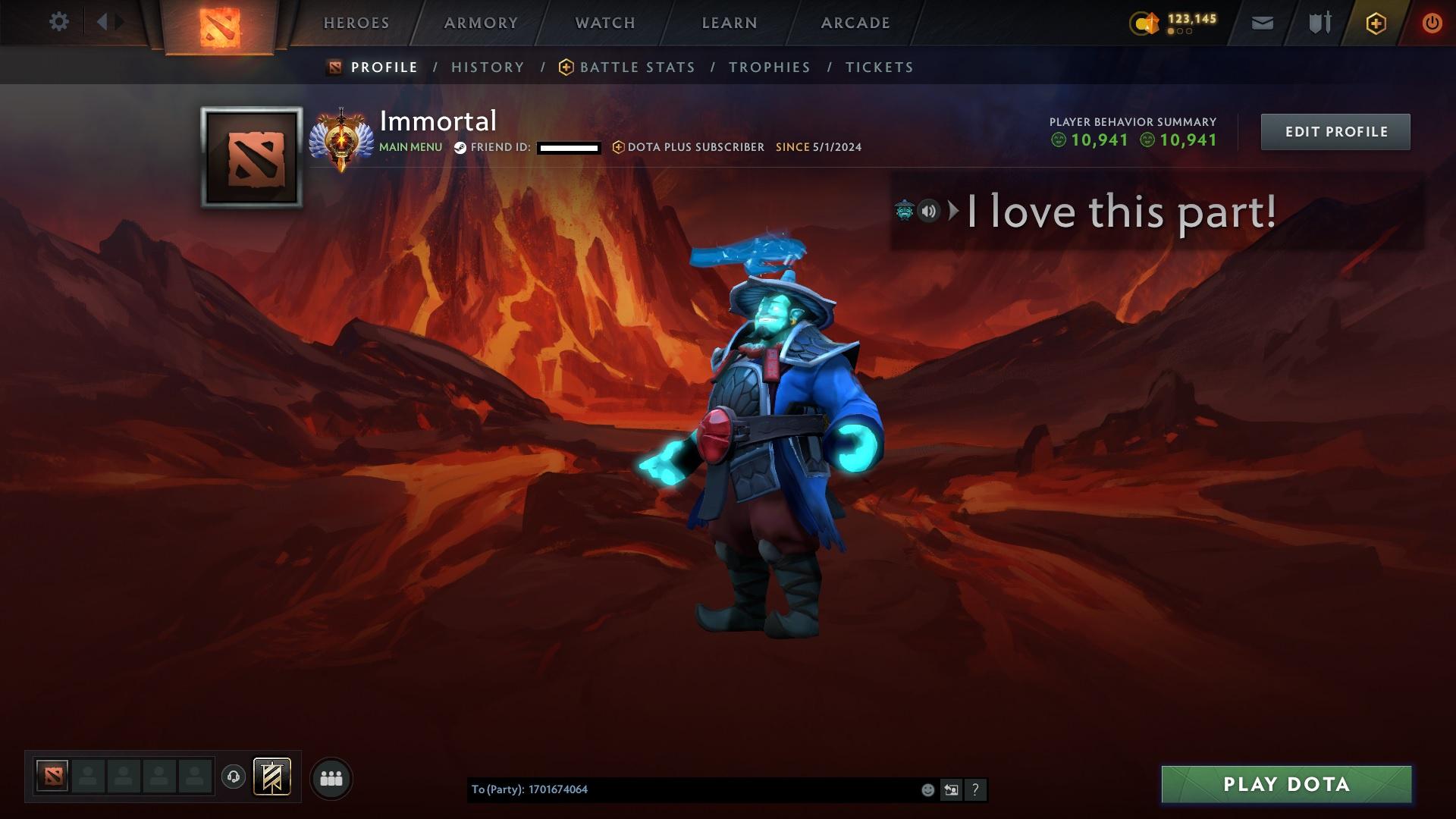 Immortal | MMR: 5864 - Behavior: 10941 - Communication: 10941