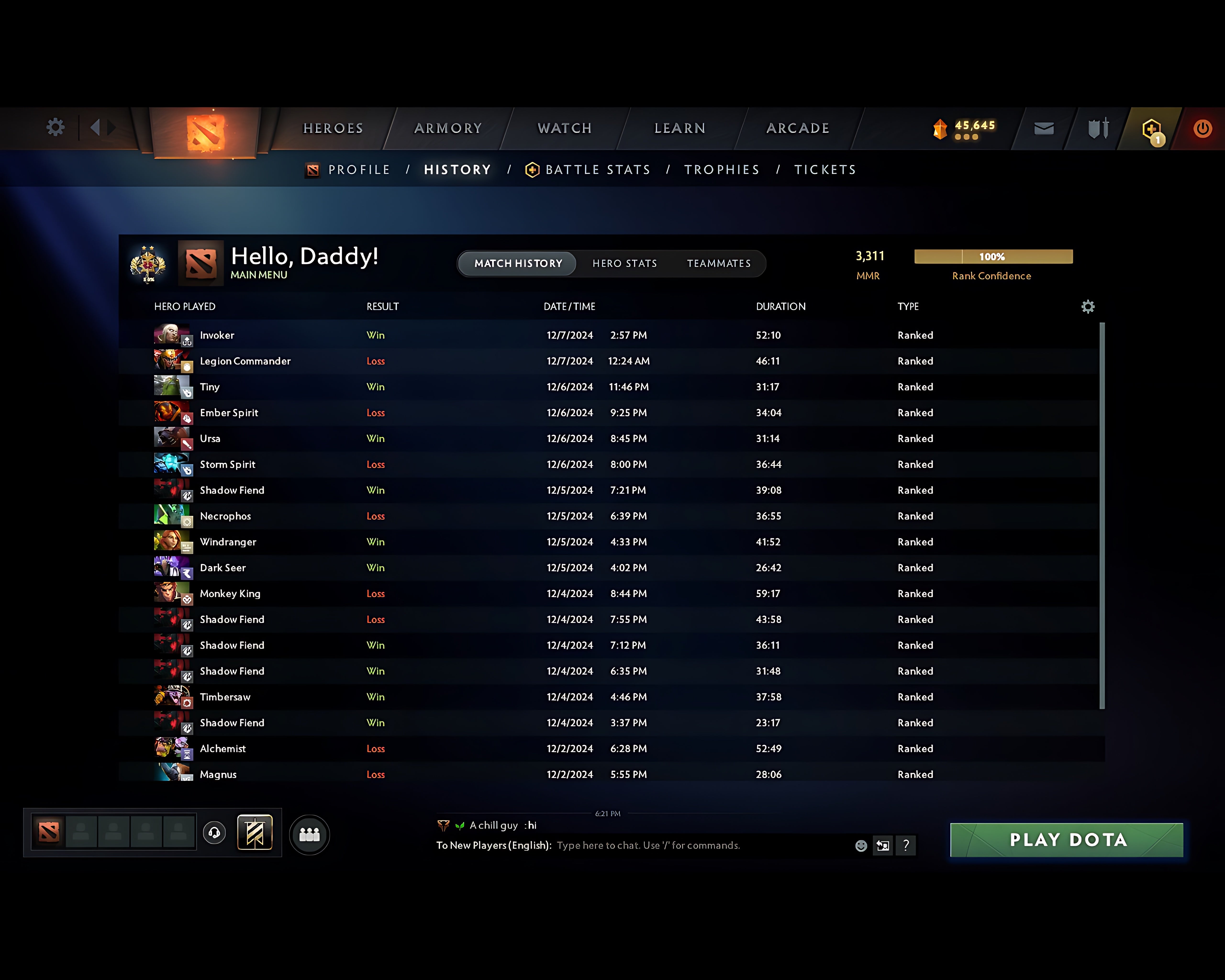 Legend II | MMR: 3311 - Behavior: 9905 - Communication: 9905