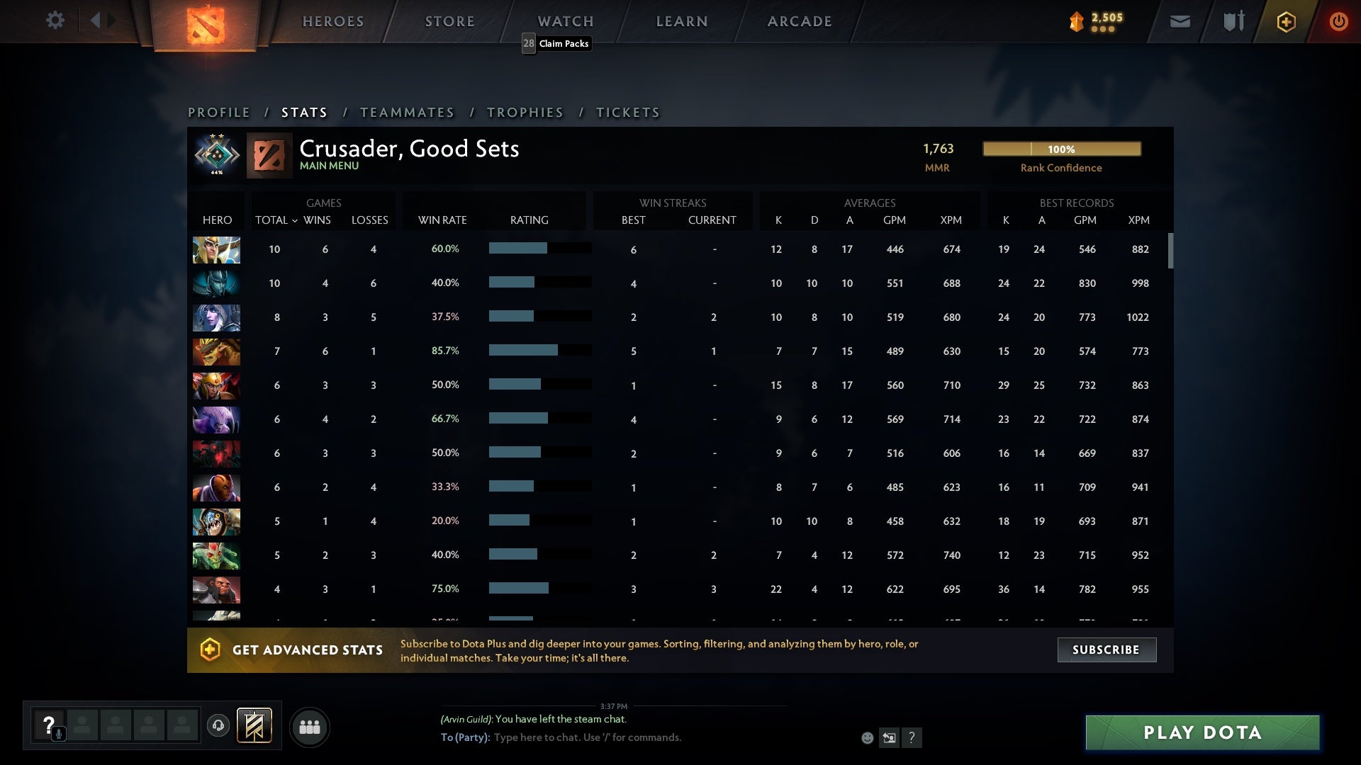 Crusader II | MMR: 1763 - Behavior: 9845