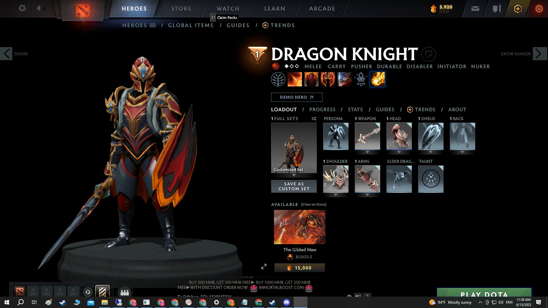 Immortal | MMR: 5653 - Behavior: 9403