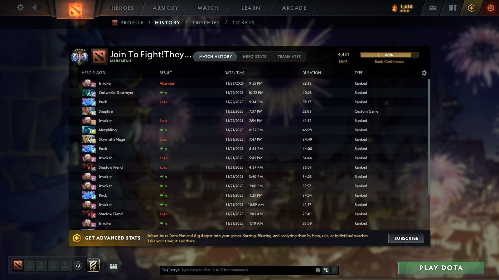 MMR: 4431 - Behavior: 9650