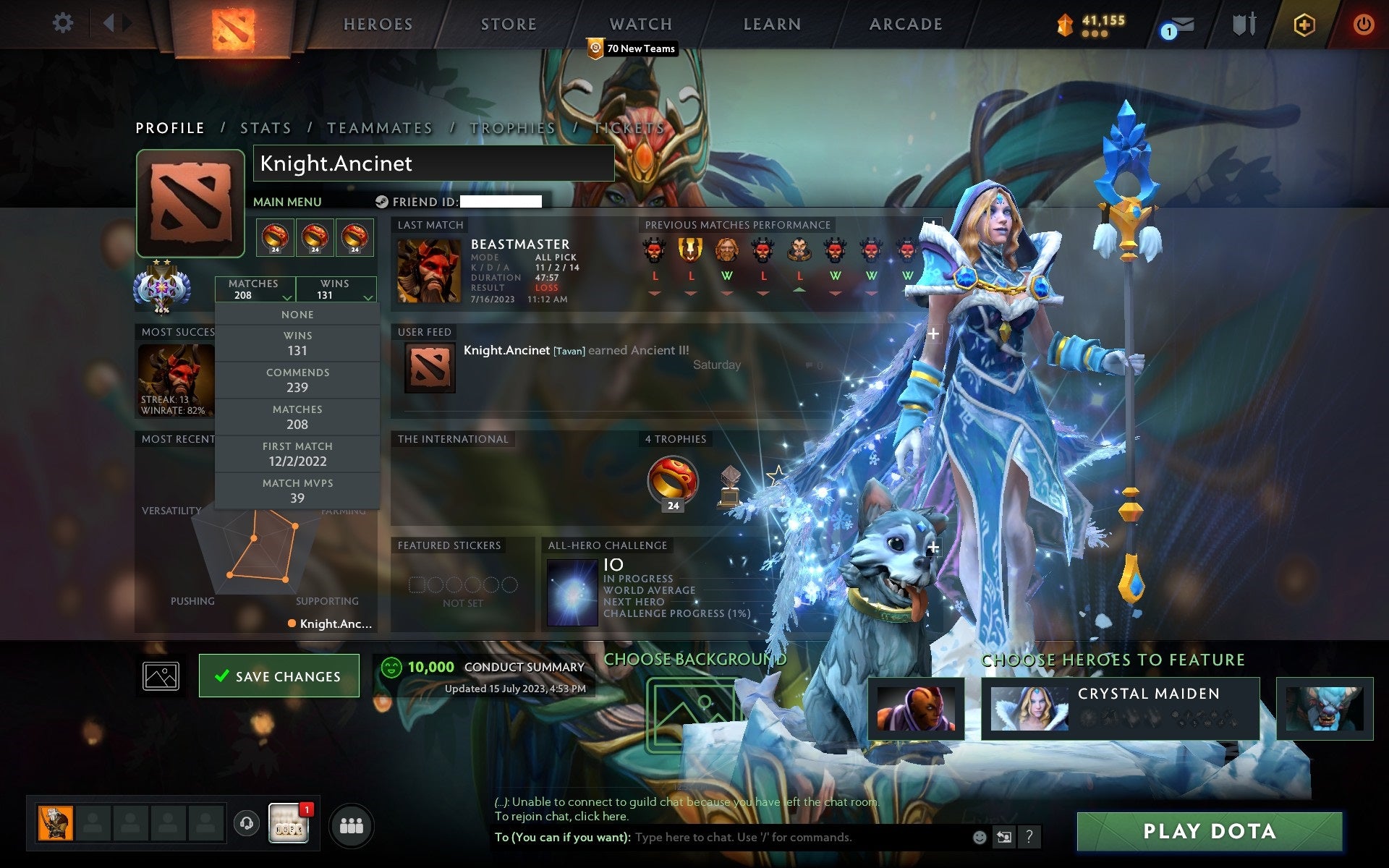 Ancient II | MMR: 4075 - Behavior: 10000