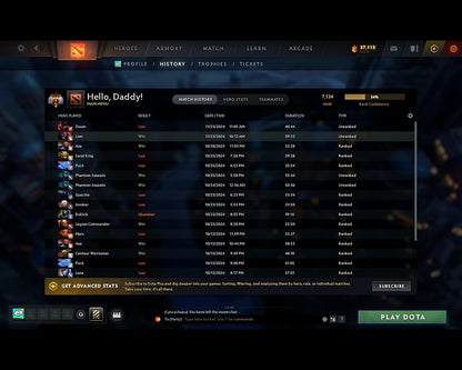 Immortal | MMR: 7124 - Behavior: 10380