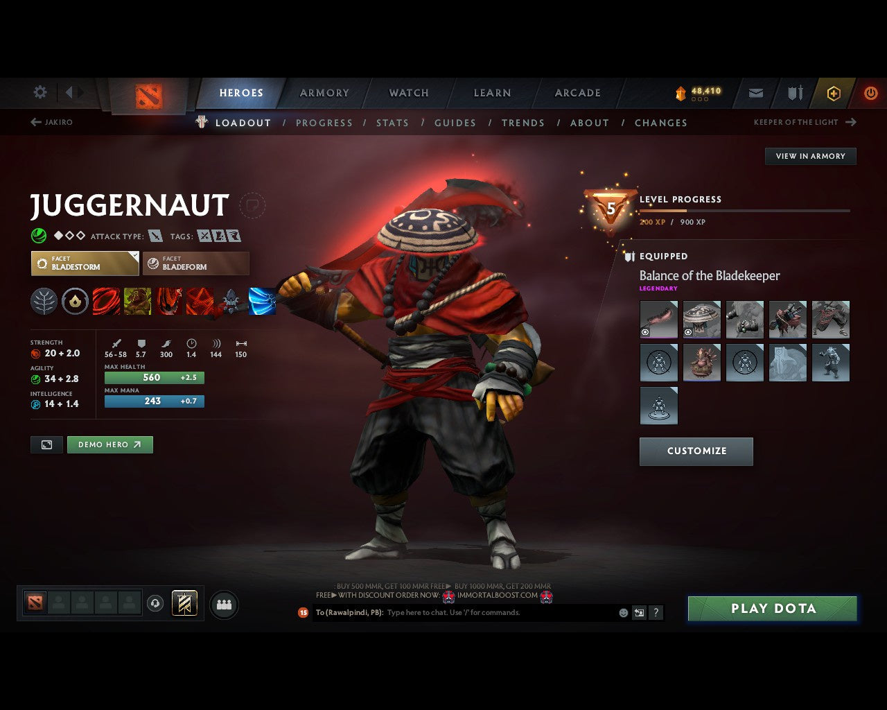 Immortal | MMR: 7516 - Behavior: 11813 - Communication: 11813