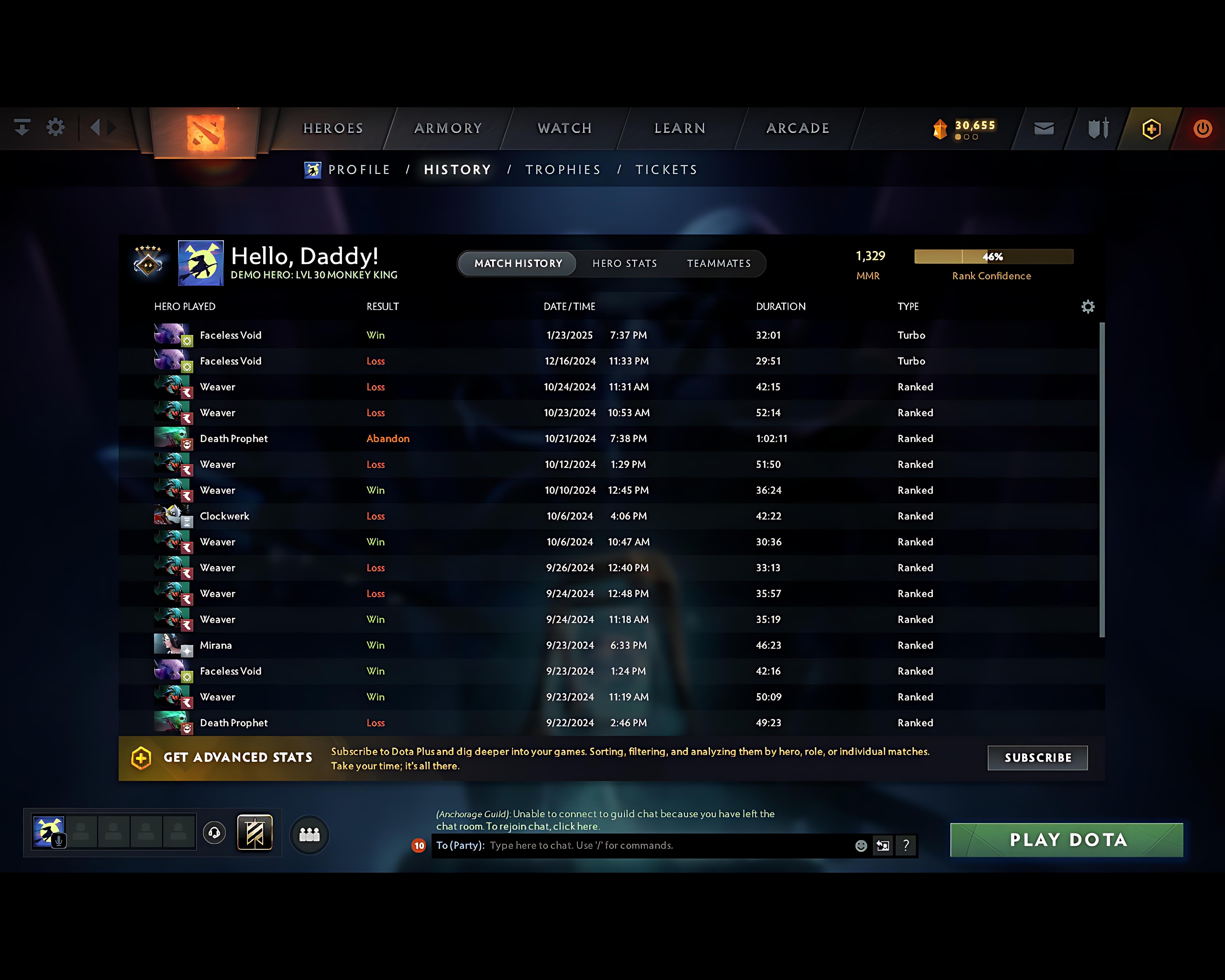 Guardian V | MMR: 1329 - Behavior: 11246