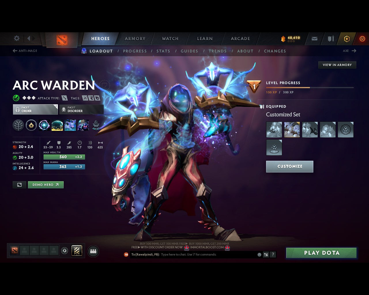 Immortal | MMR: 7516 - Behavior: 11813 - Communication: 11813