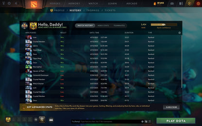 Legend III | MMR: 3454 - Behavior: 10686