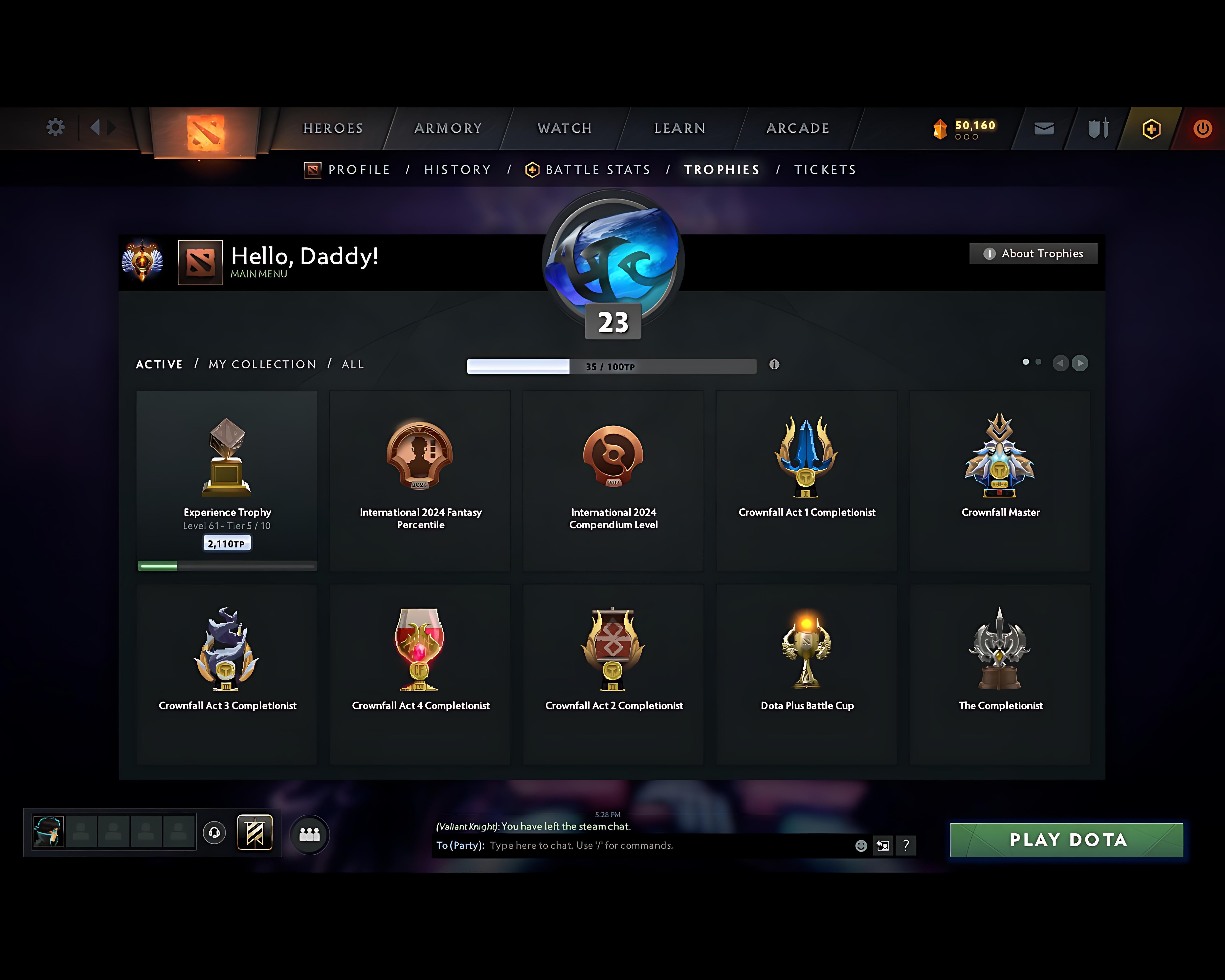 Immortal | MMR: 6252 - Behavior: 10959 - Communication: 10959