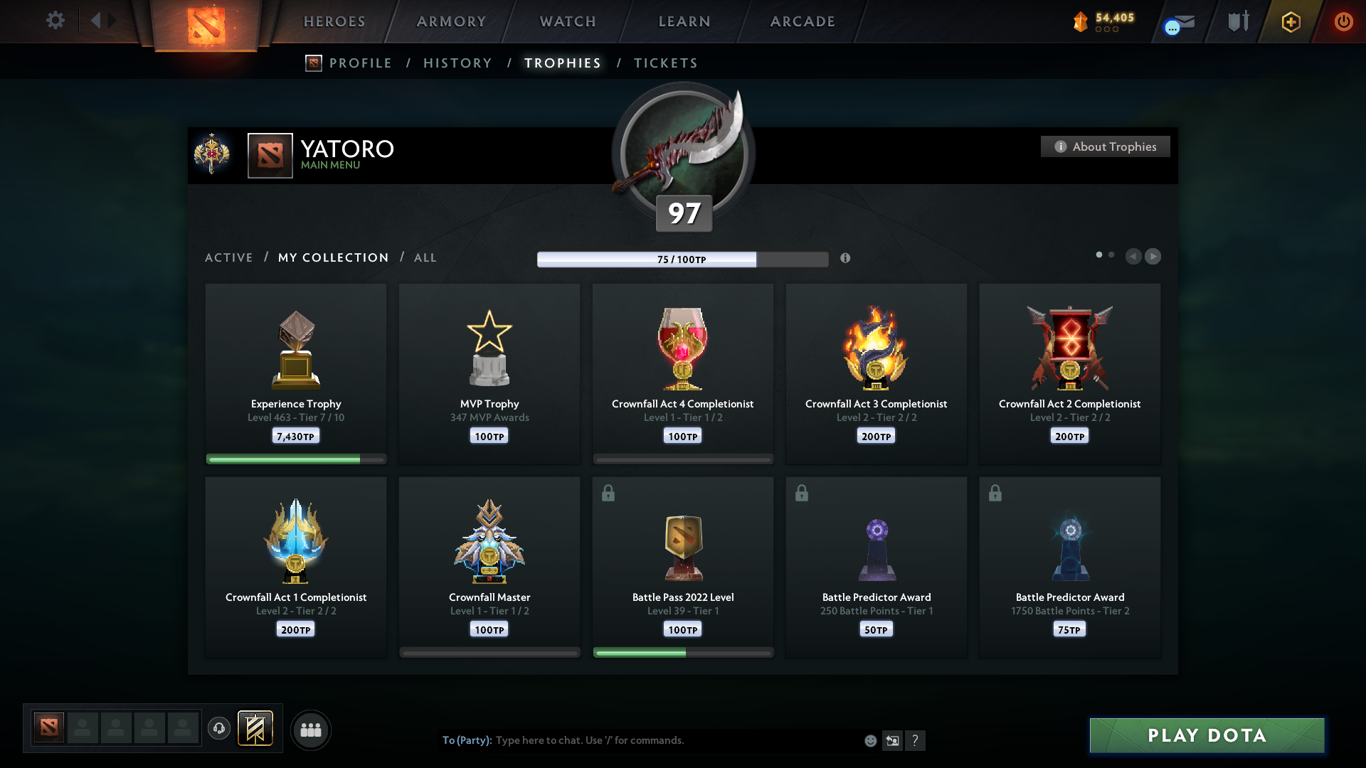 Legend I | MMR: 3043 - Behavior: 11147 - Communication: 11147