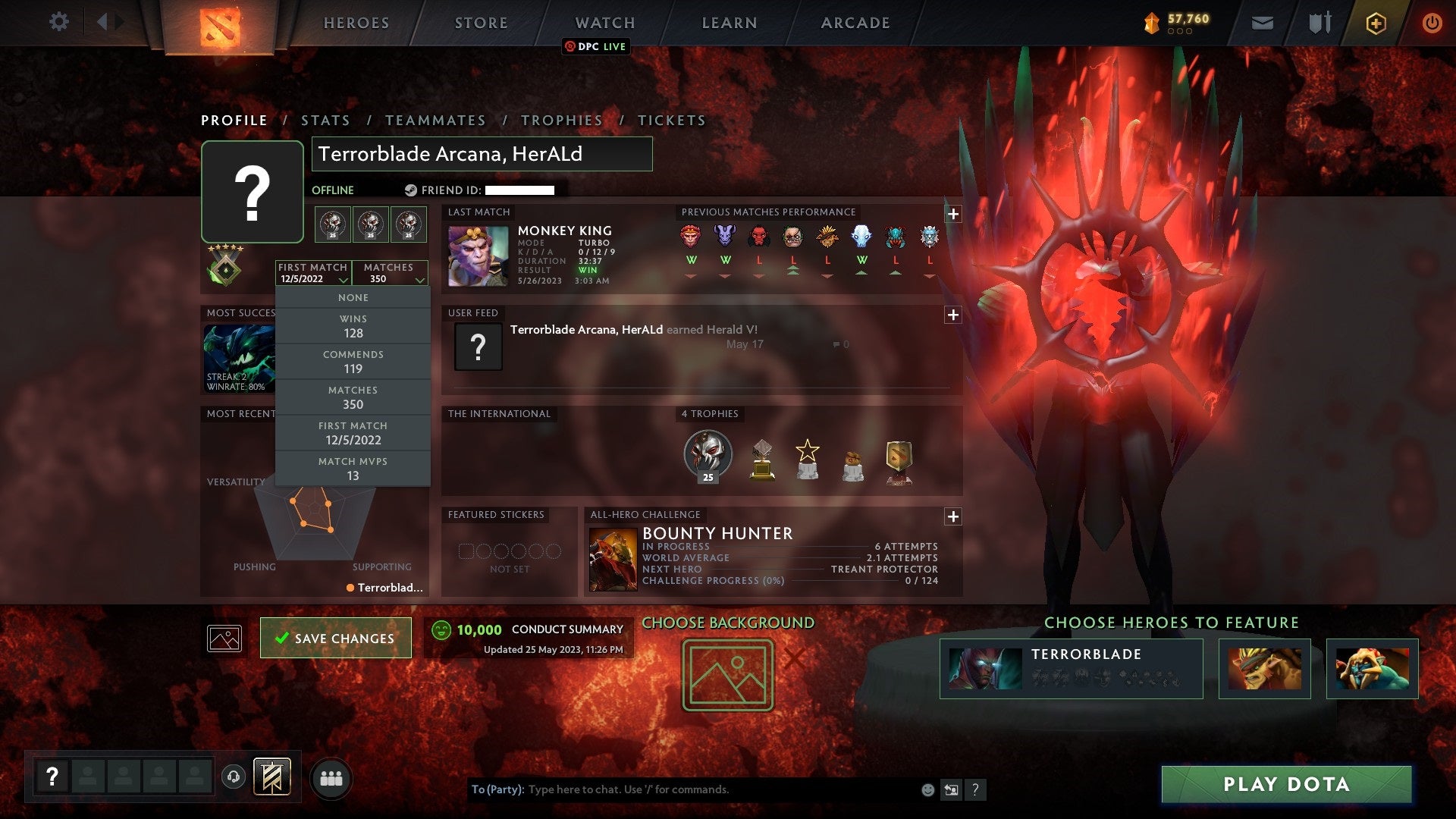 Herald V | MMR: 474 - Behavior: 10000