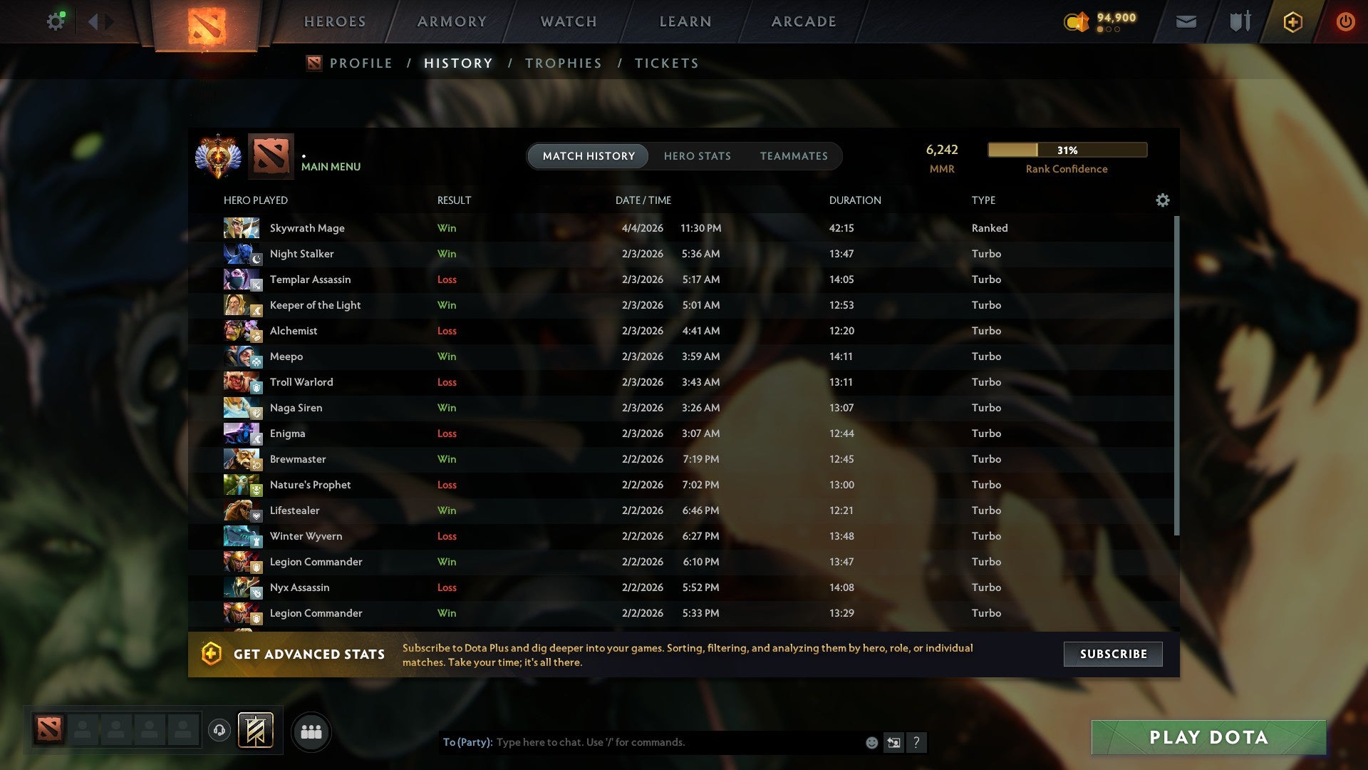 MMR: 6242 - Behavior: 12000