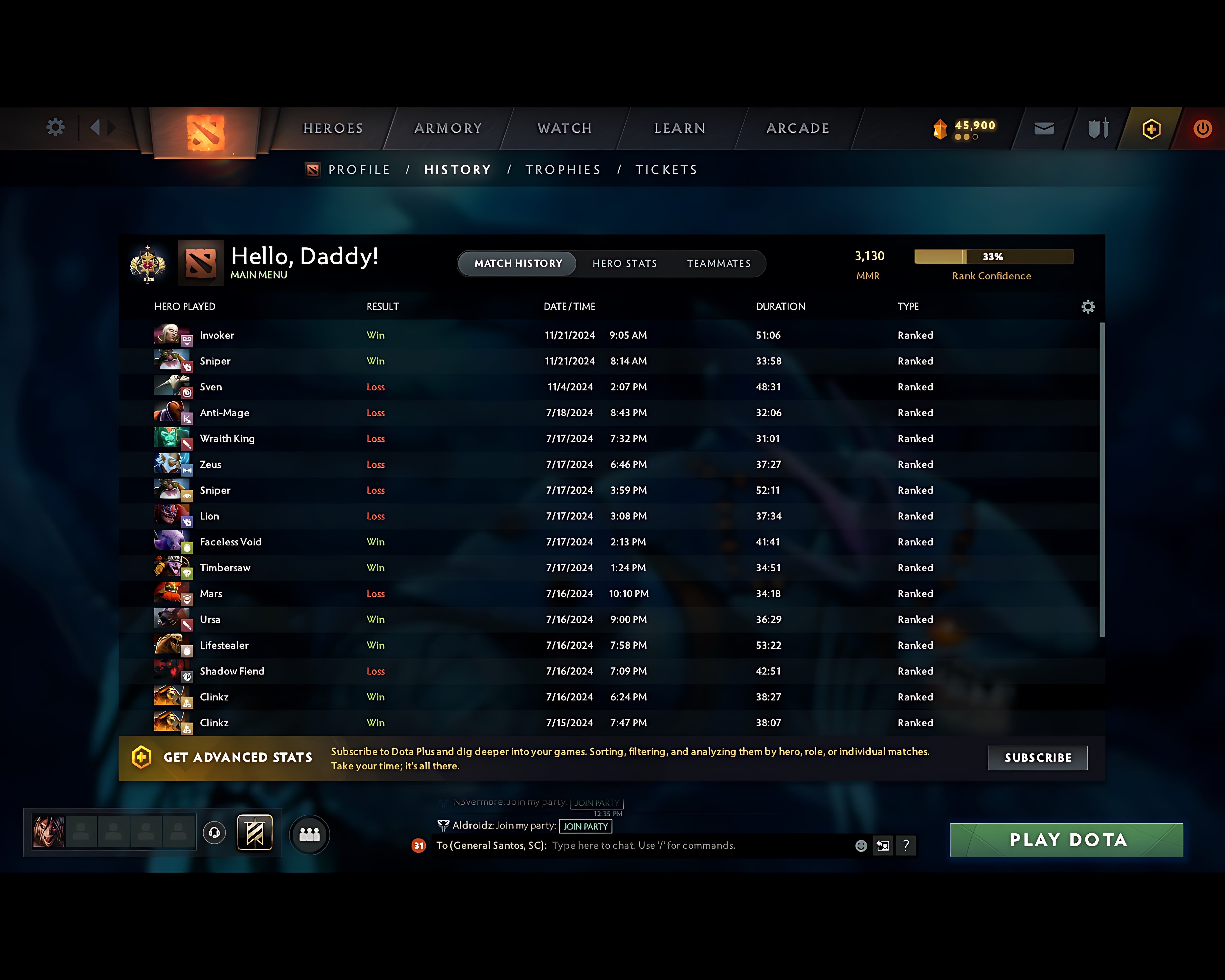 Legend I | MMR: 3130 - Behavior: 9583 - Communication: 9583