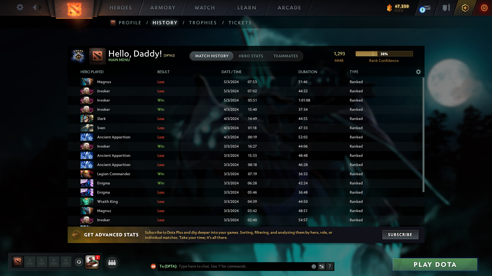 Guardian V | MMR: 1293 - Behavior: 10177 - Communication: 9996