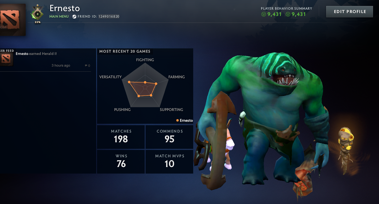 Herald I | MMR: 34 - Behavior: 9431 - Communication: 9431