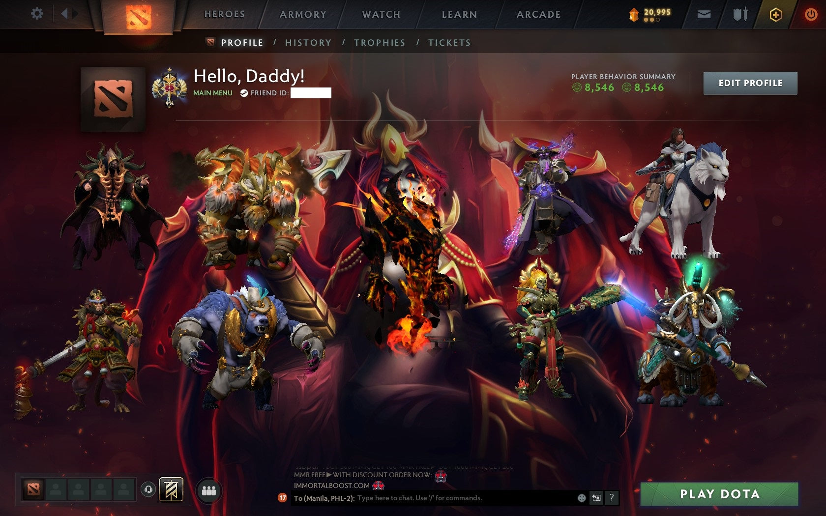 Legend I | MMR: 3094 - Behavior: 8546 - Communication: 8546