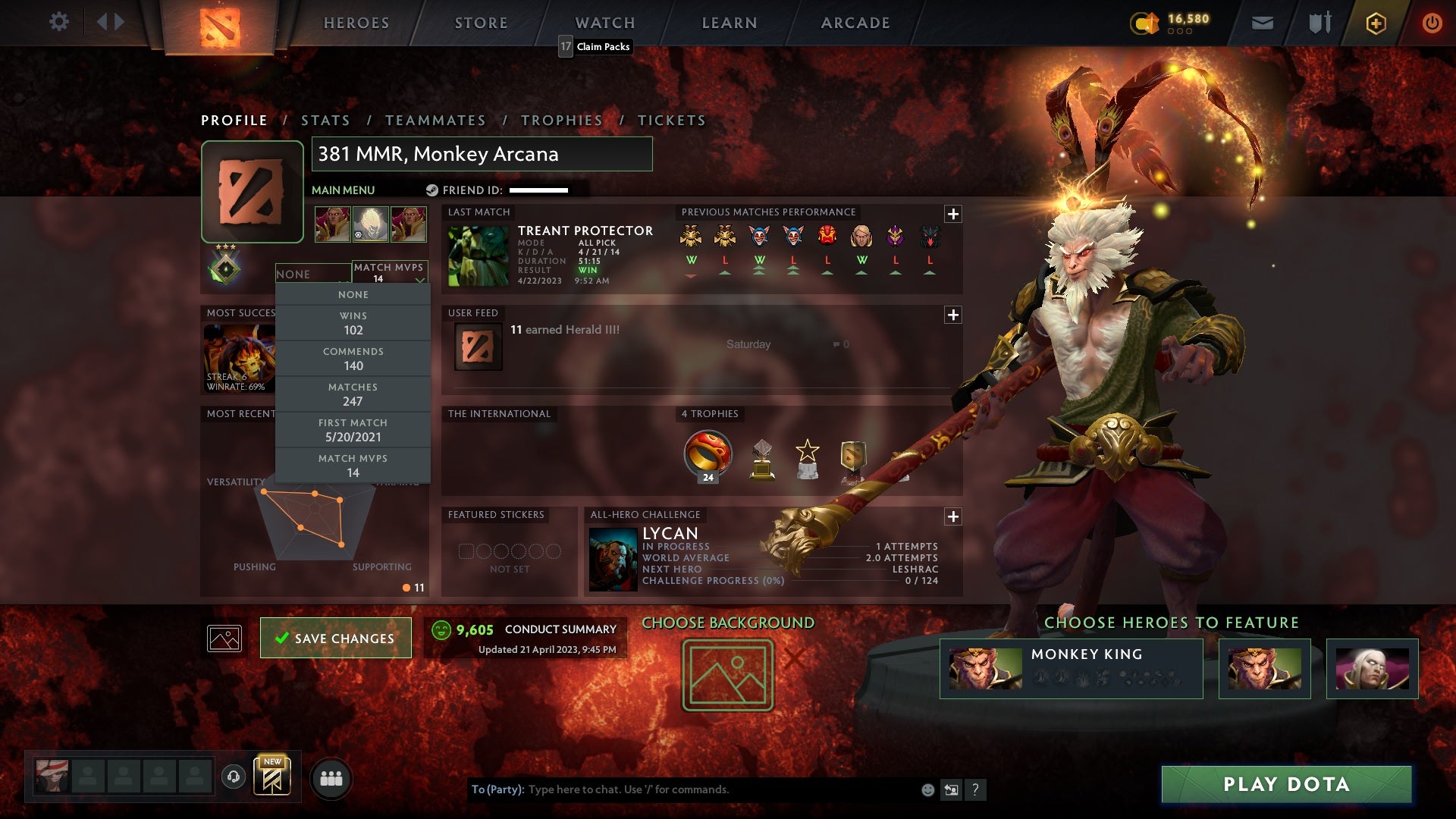 Herald III | MMR: 381 - Behavior: 9605