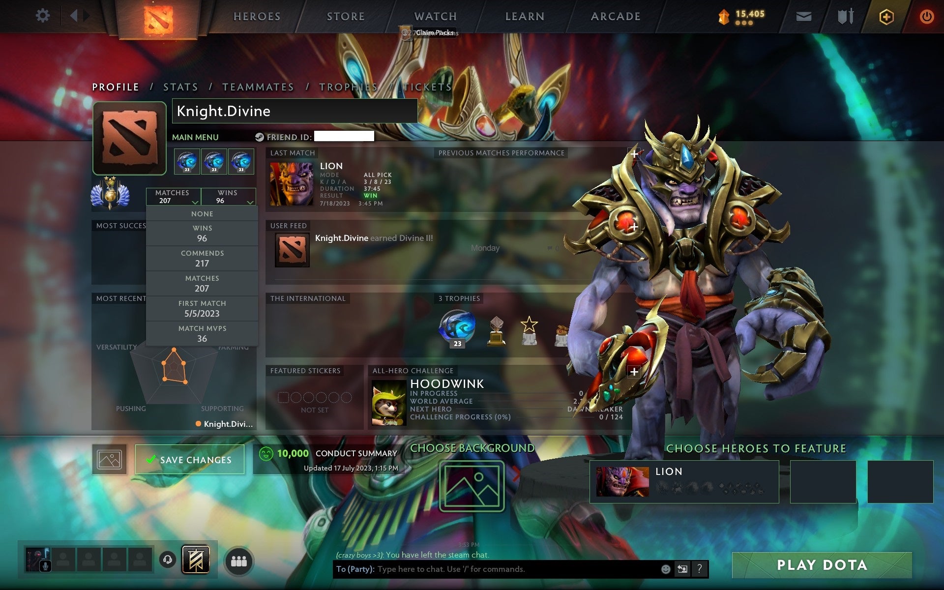 Divine II | MMR: 4747 - Behavior: 10000