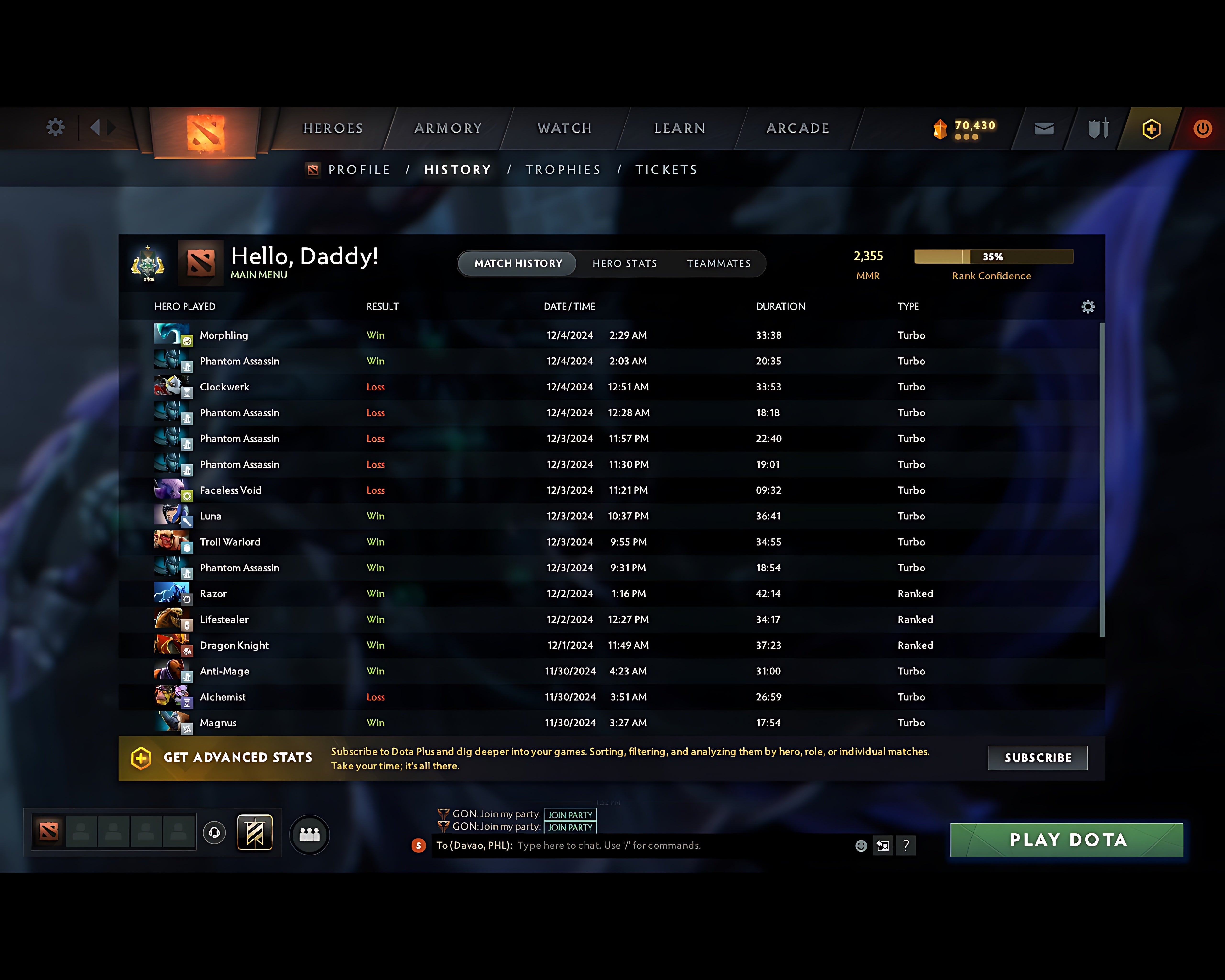 Archon I | MMR: 2355 - Behavior: 9154 - Communication: 9154