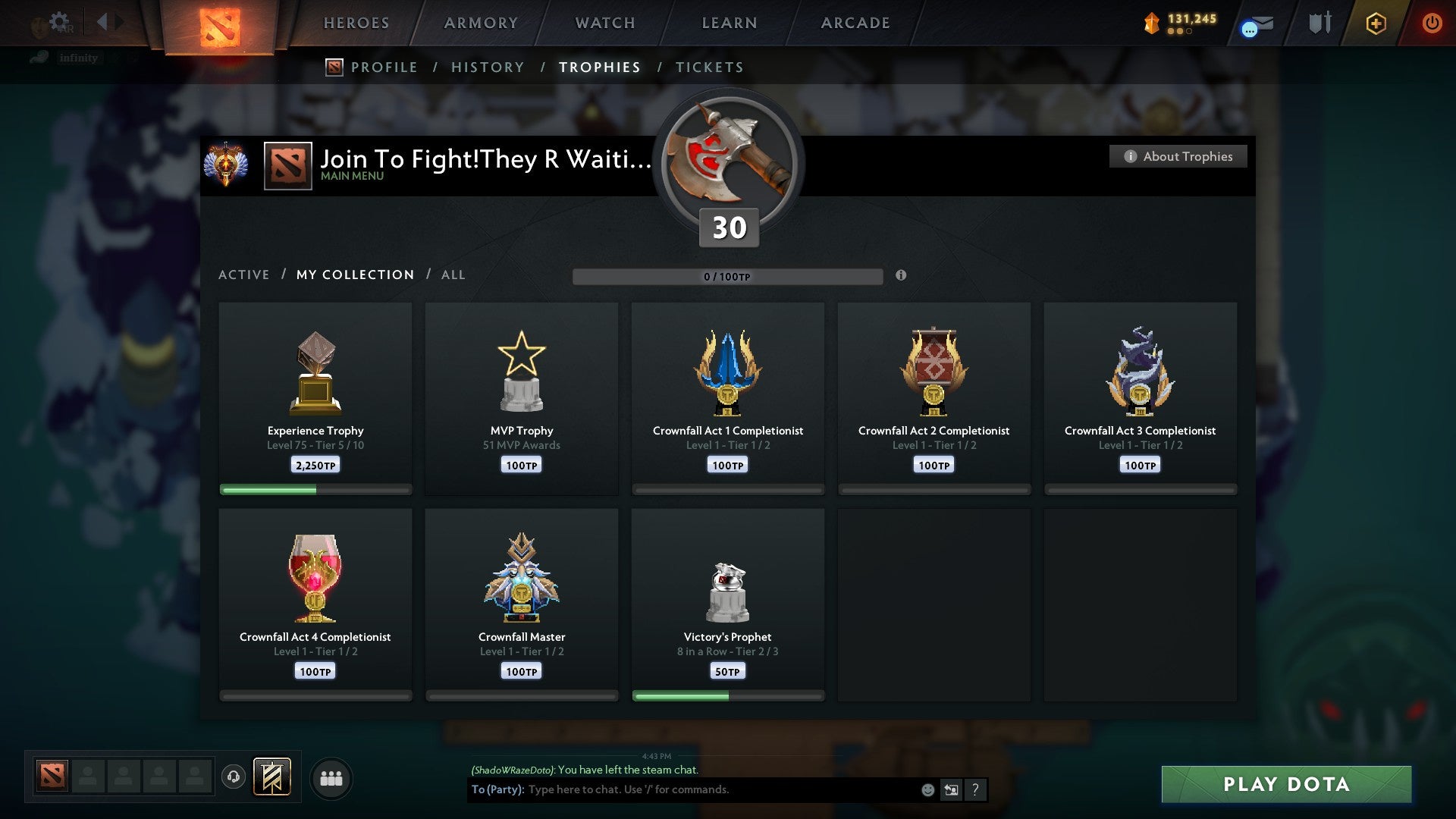 Immortal | MMR: 6327 - Behavior: 11610 - Communication: 11610