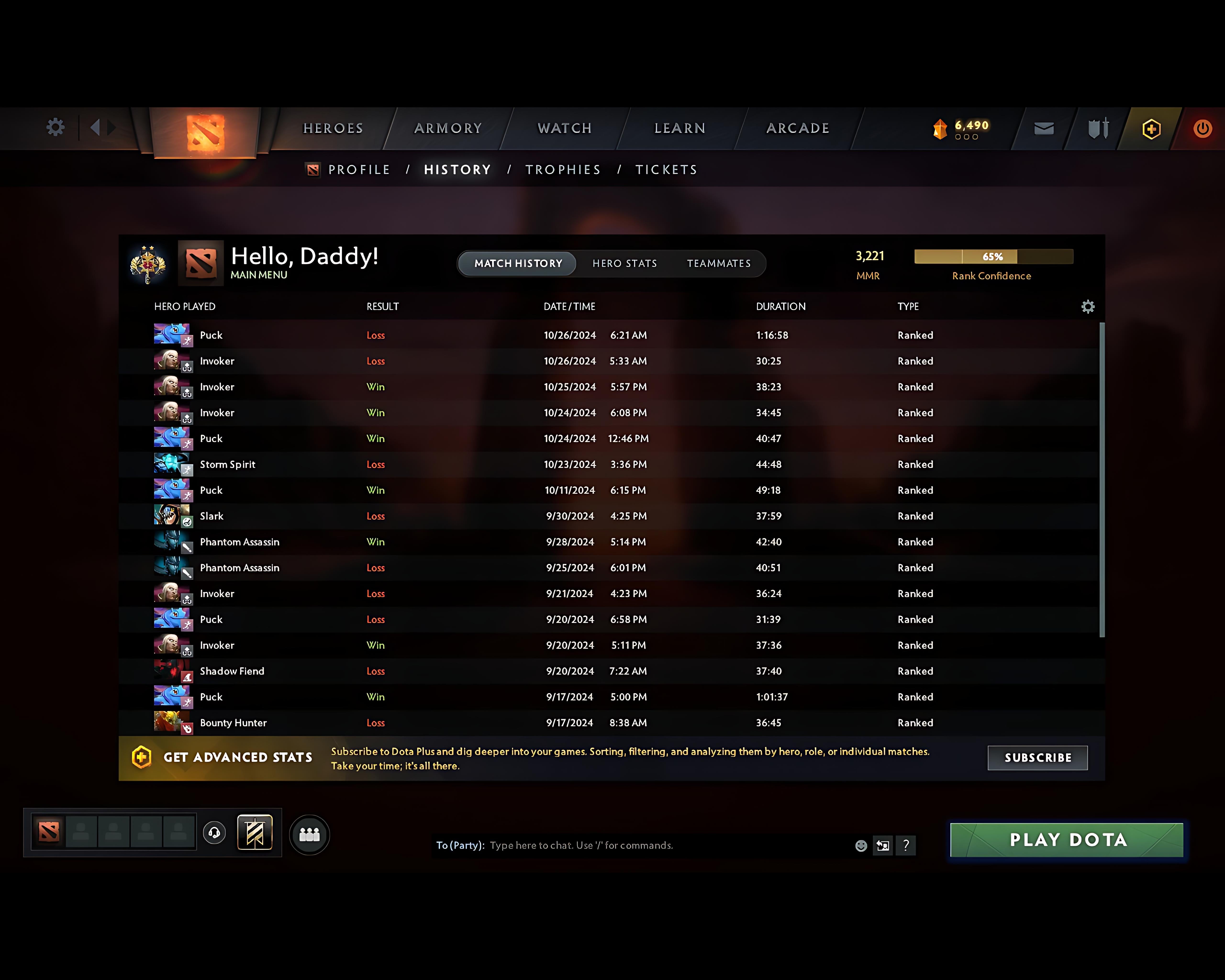 Legend II | MMR: 3221 - Behavior: 12000 - Communication: 12000