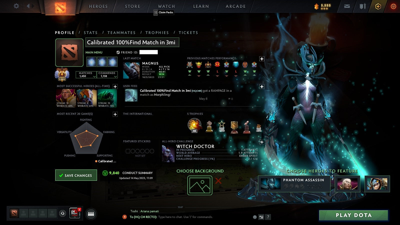 Immortal [ 2871 ] | MMR: 6117 - Behavior: 9840