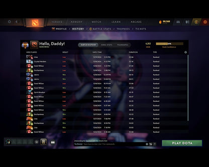 Immortal | MMR: 6252 - Behavior: 10959 - Communication: 10959