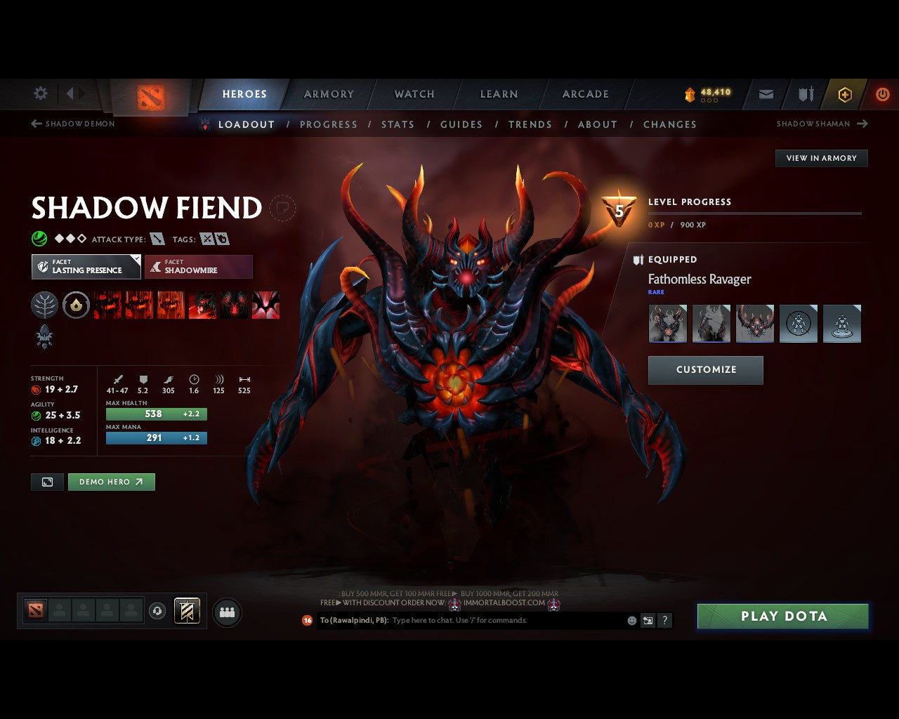 Immortal | MMR: 7516 - Behavior: 11813 - Communication: 11813