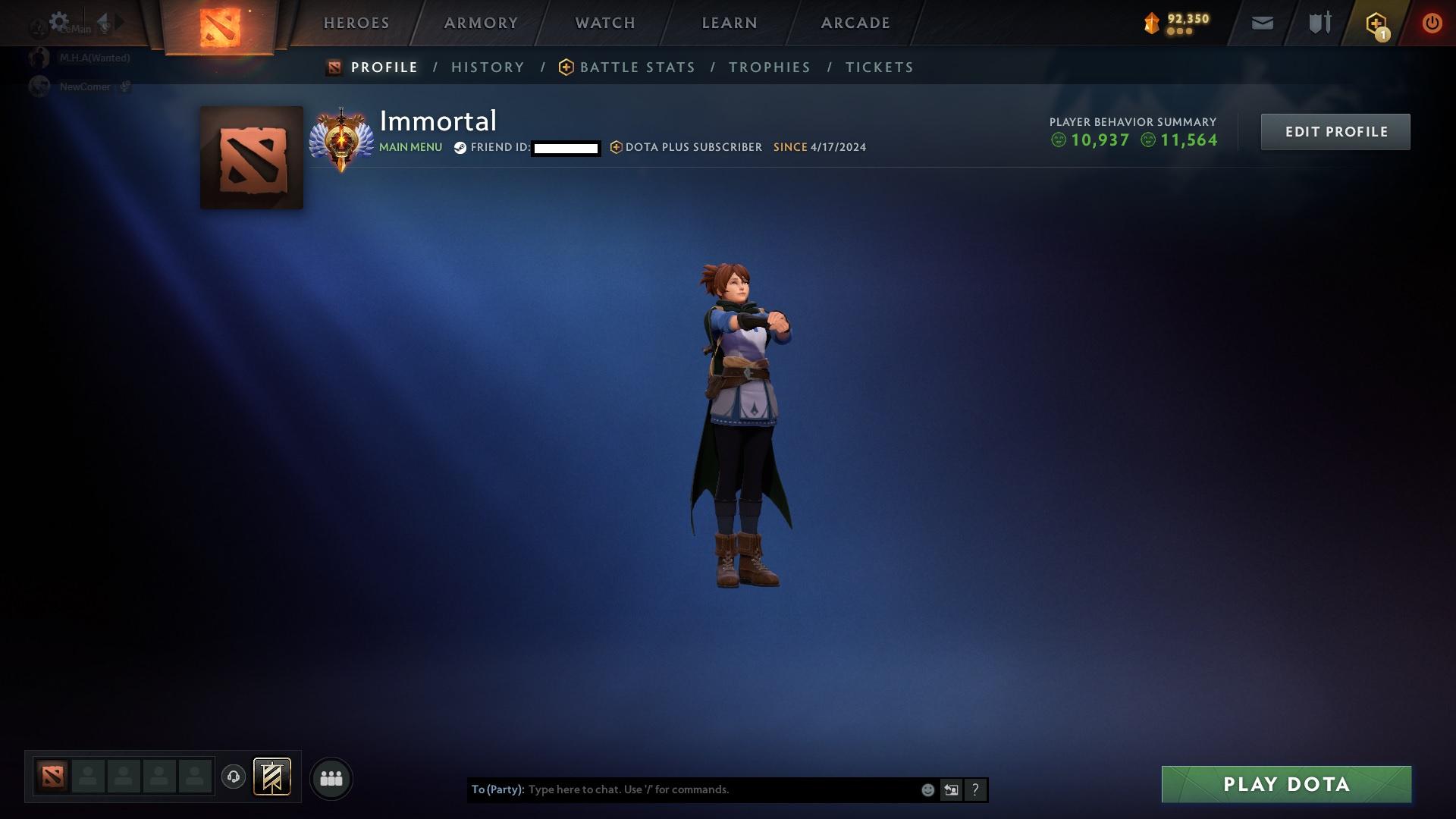 Immortal | MMR: 7381 - Behavior: 11564 - Communication: 10937