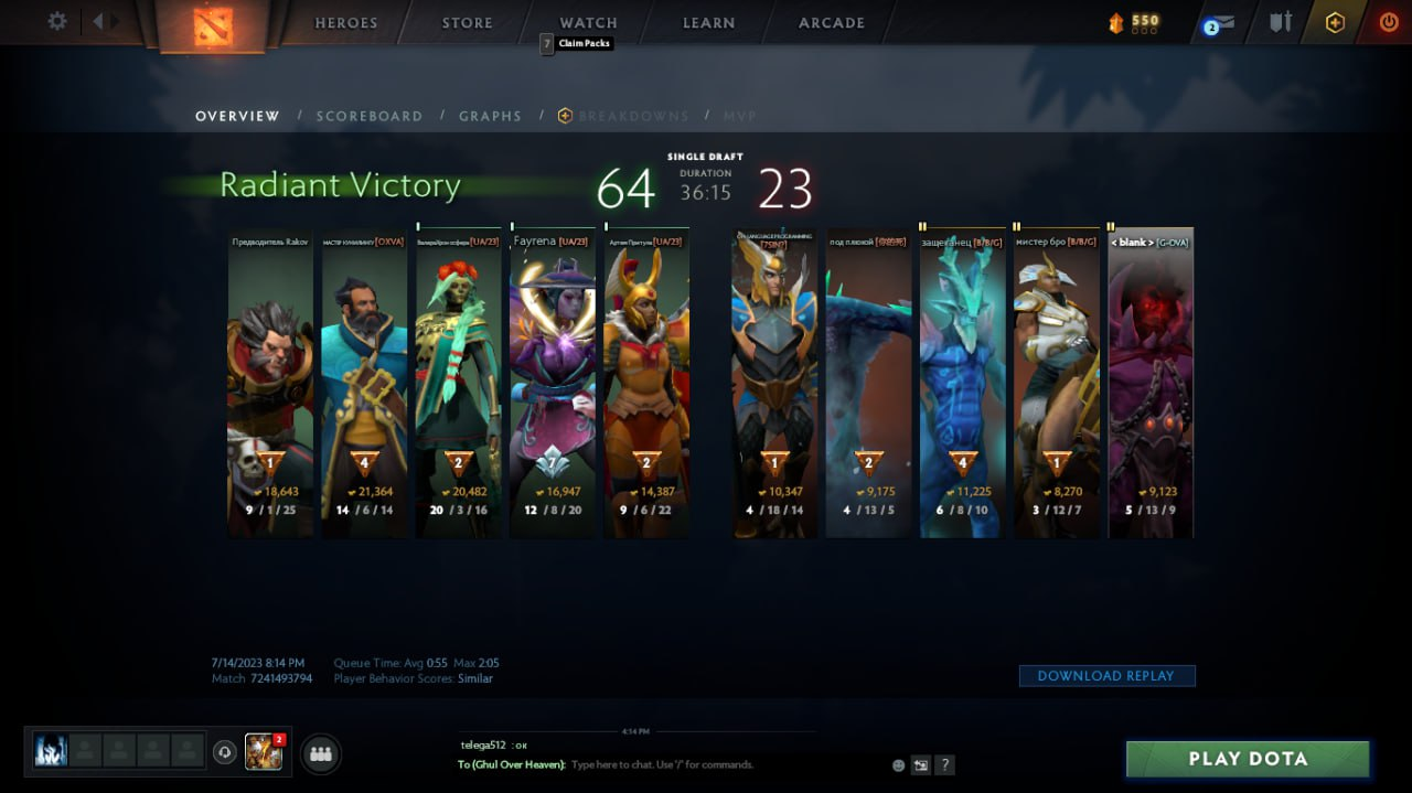 Guardian II | MMR: 804 - Behavior: 9605