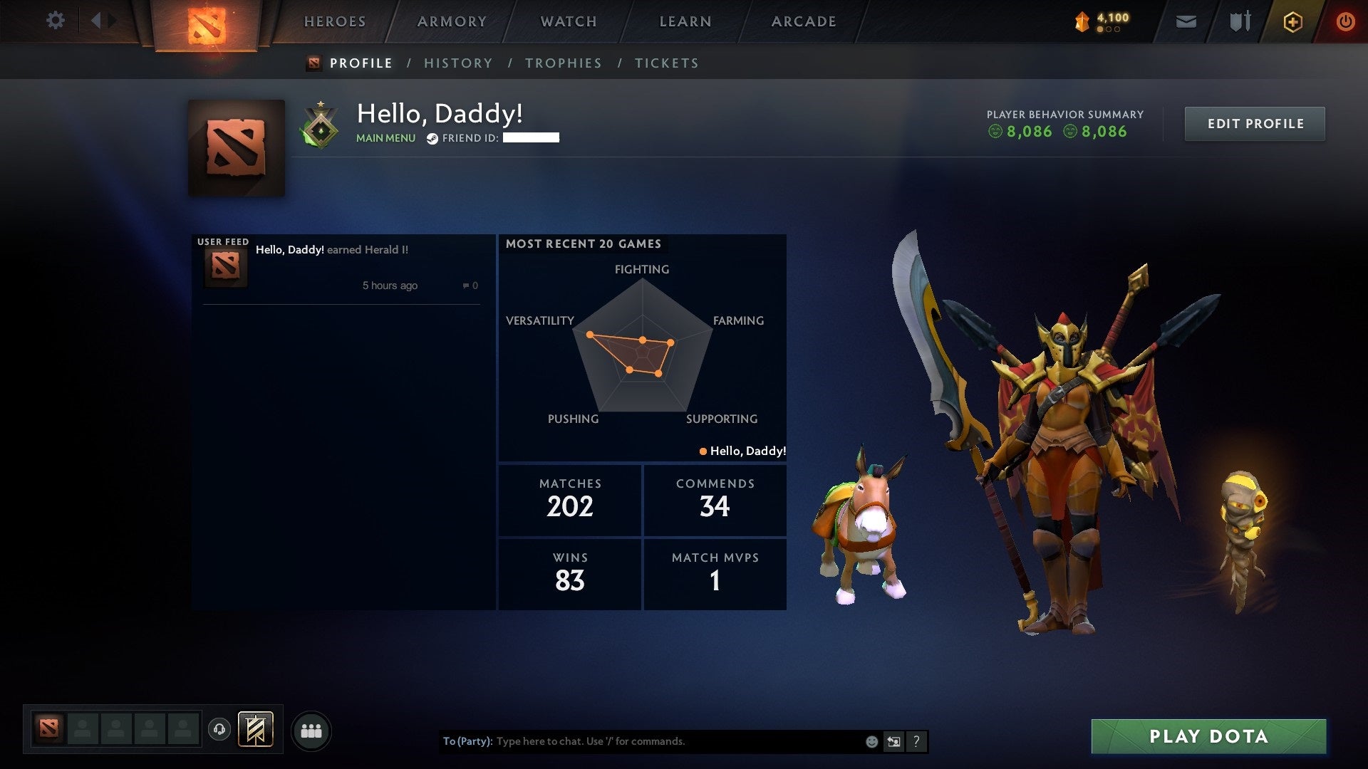 Herald I | MMR: 1 - Behavior: 8086 - Communication: 8086