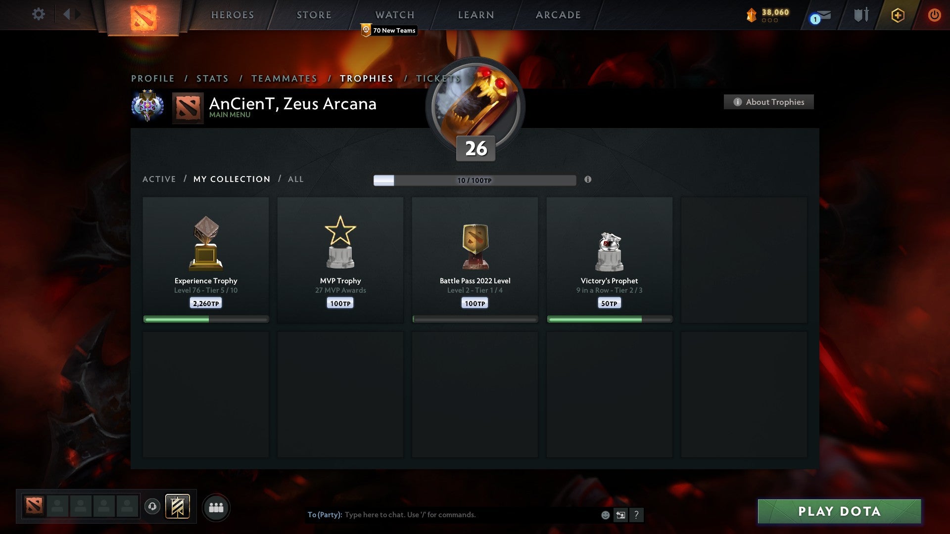 Ancient II | MMR: 3913 - Behavior: 10000